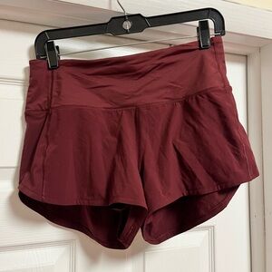 Lululemon Speed Up High-Rise Lined Short 2.5 Red Merlot Size 6